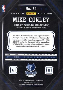 2013-14 Pinnacle - Museum Collection #54 Mike Conley Back