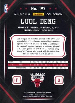 2013-14 Pinnacle - Museum Collection #192 Luol Deng Back