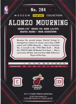 2013-14 Pinnacle - Museum Collection #284 Alonzo Mourning Back