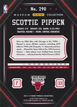 2013-14 Pinnacle - Museum Collection #290 Scottie Pippen Back