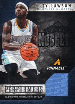 2013-14 Pinnacle - Performers Jerseys #22 Ty Lawson Front