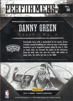 2013-14 Pinnacle - Performers Jerseys #38 Danny Green Back