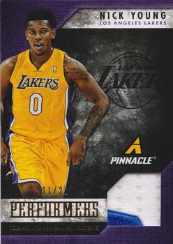 2013-14 Pinnacle - Performers Jerseys Prime #6 Nick Young Front
