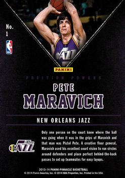 2013-14 Pinnacle - Position Powers #1 Pete Maravich Back