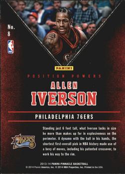 2013-14 Pinnacle - Position Powers #8 Allen Iverson Back