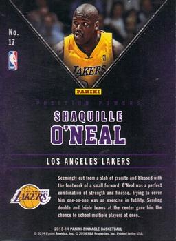 2013-14 Pinnacle - Position Powers Artist's Proofs #17 Shaquille O'Neal Back