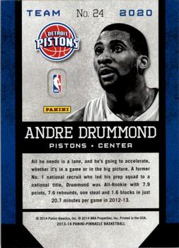 2013-14 Pinnacle - Team 2020 #24 Andre Drummond Back