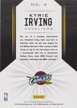 2013-14 Pinnacle - The Naturals Artist's Proofs #4 Kyrie Irving Back