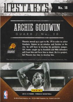 2013-14 Pinnacle - Upstarts Jerseys #18 Archie Goodwin Back