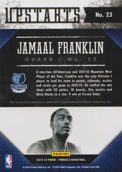 2013-14 Pinnacle - Upstarts Jerseys #23 Jamaal Franklin Back