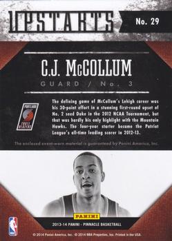 2013-14 Pinnacle - Upstarts Jerseys #29 C.J. McCollum Back