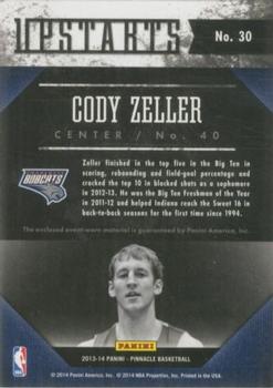 2013-14 Pinnacle - Upstarts Jerseys #30 Cody Zeller Back