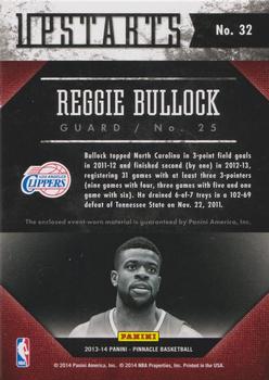 2013-14 Pinnacle - Upstarts Jerseys #32 Reggie Bullock Back