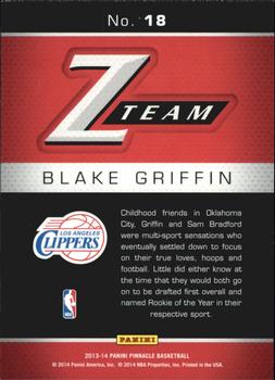 2013-14 Pinnacle - Z-Team #18 Blake Griffin Back