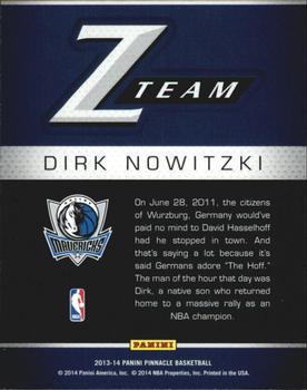 2013-14 Pinnacle - Z-Team #19 Dirk Nowitzki Back