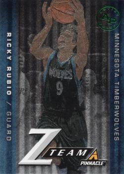 2013-14 Pinnacle - Z-Team Artist's Proofs Green #16 Ricky Rubio Front