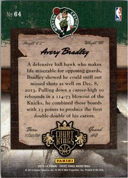 2013-14 Panini Court Kings #64 Avery Bradley Back