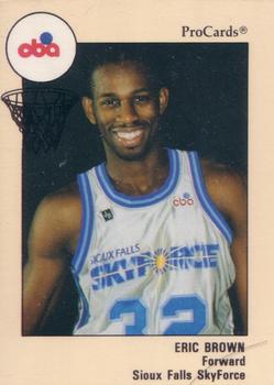 1989-90 ProCards CBA #7 Eric Brown Front