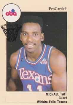 1989-90 ProCards CBA #18 Michael Tait Front