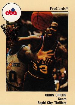 1989-90 ProCards CBA #32 Chris Childs Front