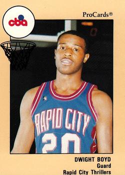 1989-90 ProCards CBA #34 Dwight Boyd Front