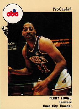 1989-90 ProCards CBA #41 Perry Young Front