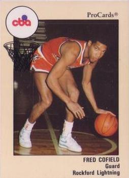 1989-90 ProCards CBA #92 Fred Cofield Front