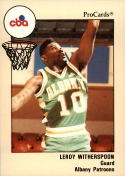 1989-90 ProCards CBA #102 Leroy Witherspoon Front