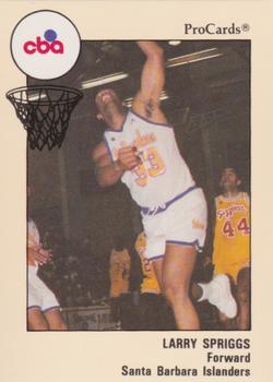 1989-90 ProCards CBA #121 Larry Spriggs Front