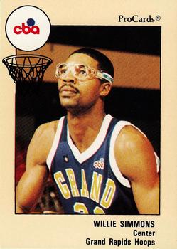 1989-90 ProCards CBA #130 Willie Simmons Front