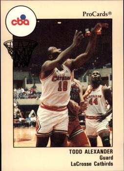 1989-90 ProCards CBA #159 Todd Alexander Front