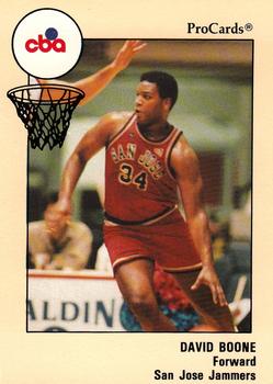 1989-90 ProCards CBA #201 David Boone Front