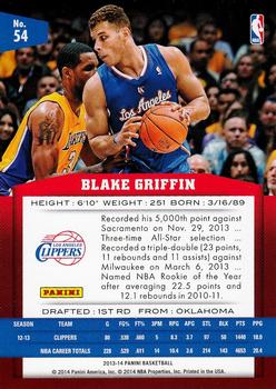 2013-14 Panini #54 Blake Griffin Back