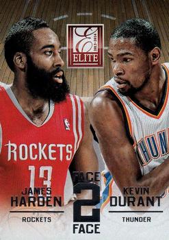 2013-14 Panini Elite - Face 2 Face #5 James Harden / Kevin Durant Front