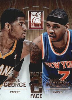 2013-14 Panini Elite - Face 2 Face #9 Carmelo Anthony / Paul George Front