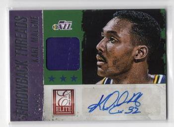 2013-14 Panini Elite - Throwback Threads Autographs #7 Karl Malone Front