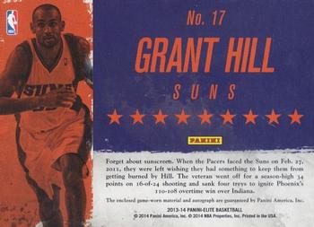 2013-14 Panini Elite - Throwback Threads Autographs #17 Grant Hill Back