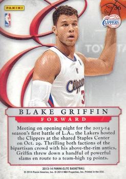 2013-14 Panini Elite - Elite Series #36 Blake Griffin Back