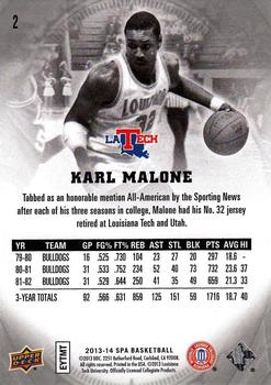2013-14 SP Authentic #2 Karl Malone Back