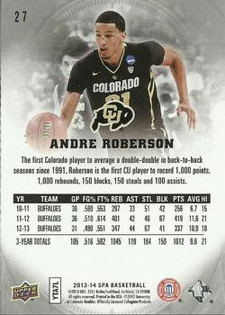 2013-14 SP Authentic #27 Andre Roberson Back