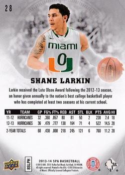 2013-14 SP Authentic #28 Shane Larkin Back