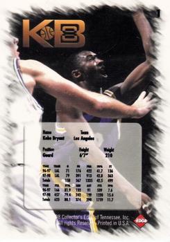 1998 Collector's Edge Impulse - KB8 Alternate Silver #1 Kobe Bryant Back