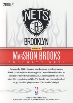 2012-13 Panini Select - Hot Rookies #41 MarShon Brooks Back