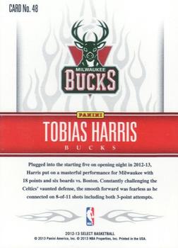 2012-13 Panini Select - Hot Rookies #48 Tobias Harris Back