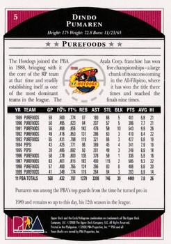 2001-02 Upper Deck PBA Philippines #5 Dindo Pumaren Back