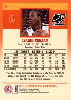 2013-14 Fleer Retro #45 Isaiah Canaan Back