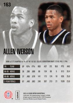 2013-14 Fleer Retro #163 Allen Iverson Back