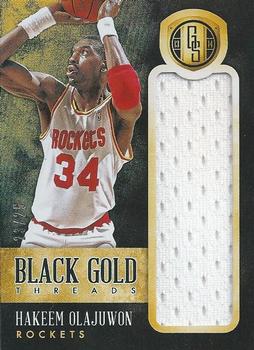 2013-14 Panini Gold Standard - Black Gold Threads #29 Hakeem Olajuwon Front