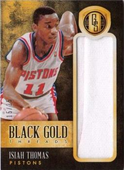 2013-14 Panini Gold Standard - Black Gold Threads #56 Isiah Thomas Front