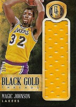 2013-14 Panini Gold Standard - Black Gold Threads #90 Magic Johnson Front